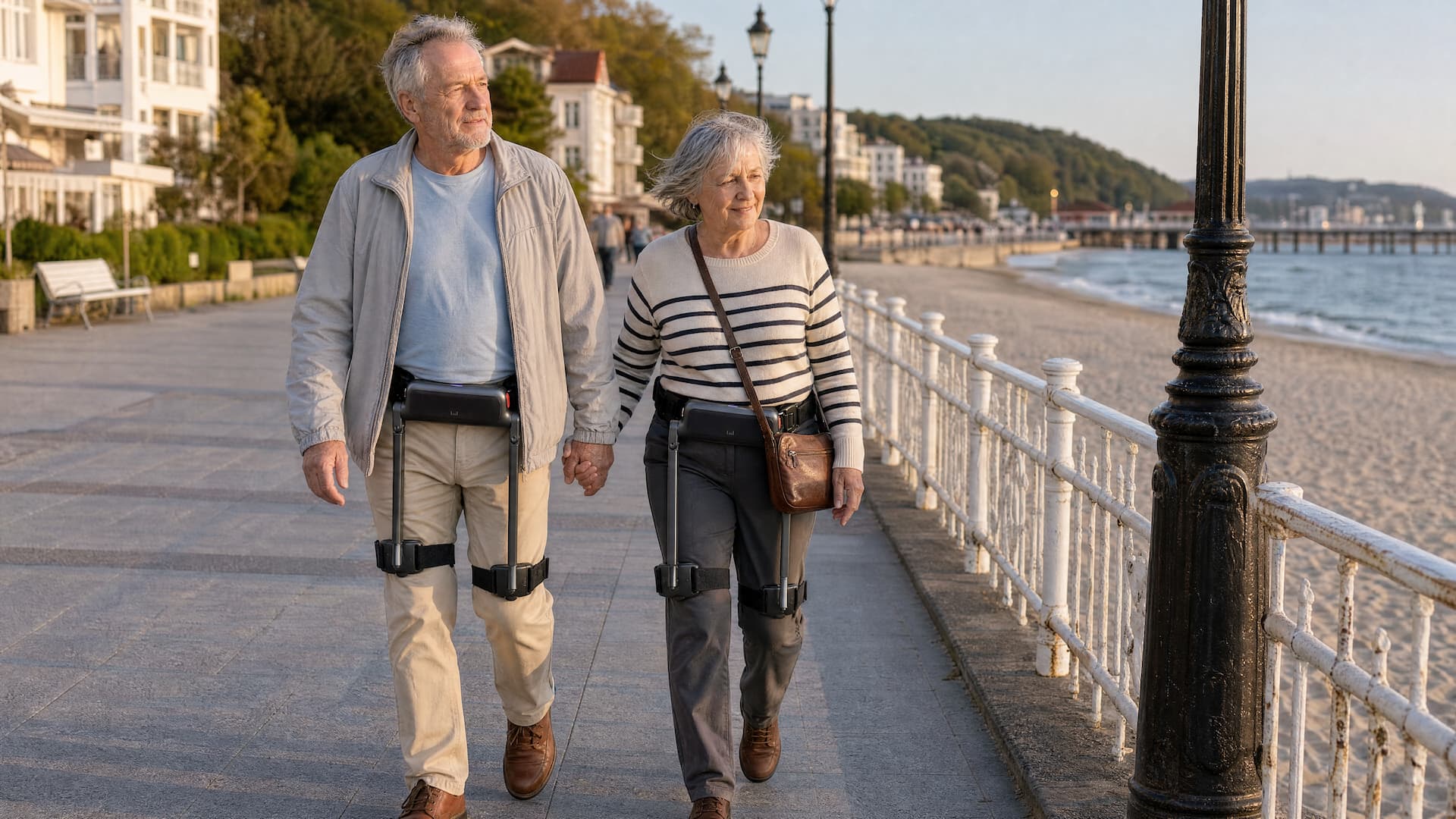 Para seniorów na promenadzie, WIM S na biodrze